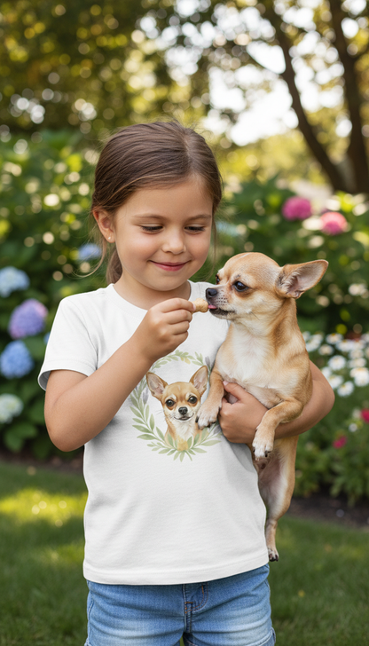 Kid’s T-Shirt Chihuahua "Dog with Leaf Crown"