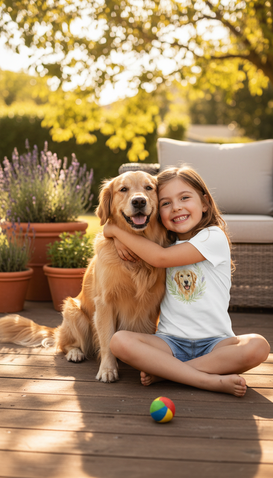 T-shirt enfant "Dog with Leaf Crown"