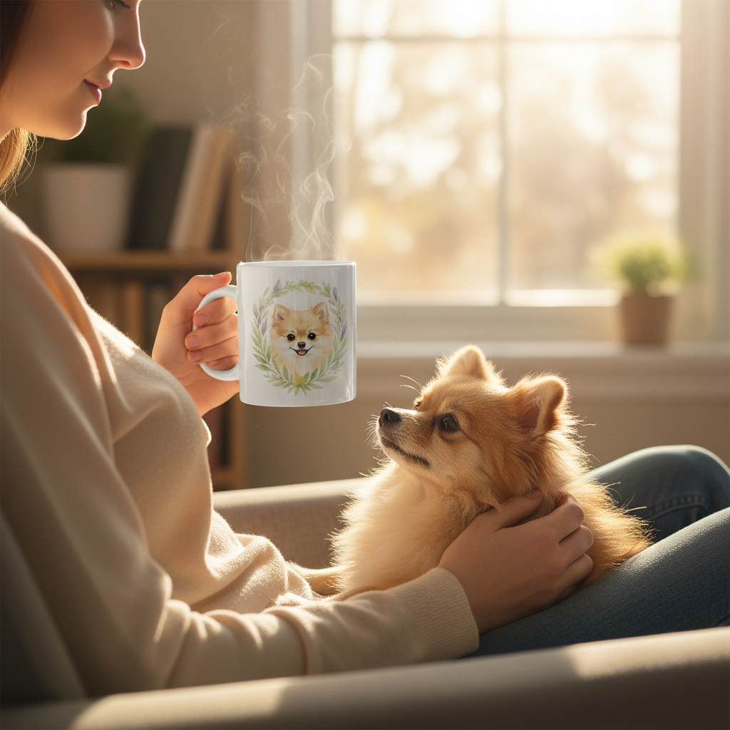 Mug "Dog with Leaf Crown"